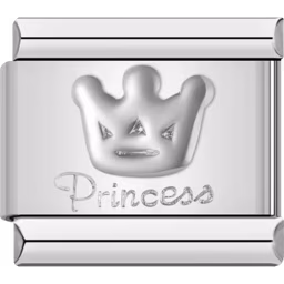 Princess Crown Charm Silver