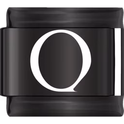 Black Letter Q Charm Black