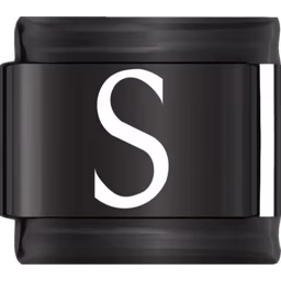 Black Letter S Charm Black