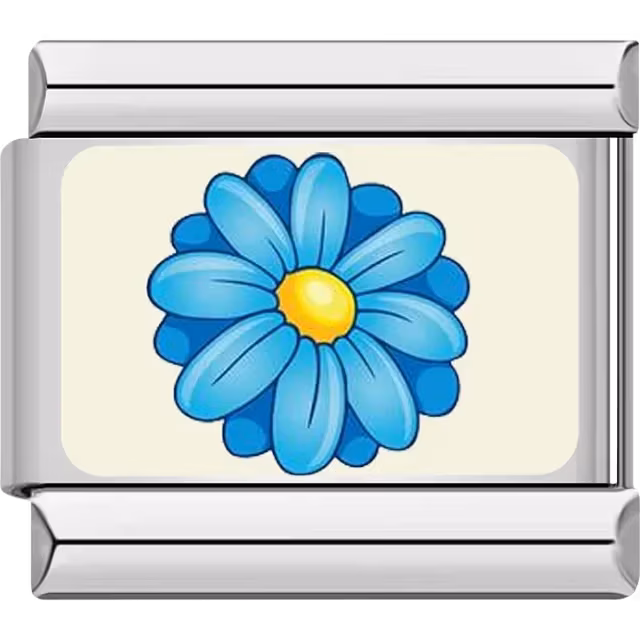 Blue Daisy Flower Charm