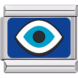 Blue Evil Eye Charm Silver