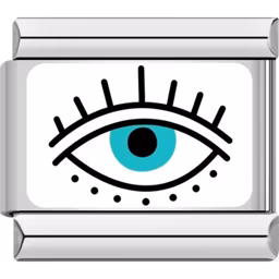 Blue Eye Charm Silver
