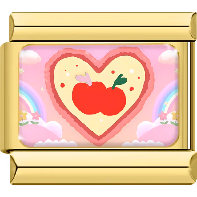 Apple Heart Charm