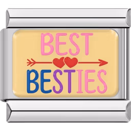 Best Besties Charm Silver