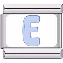 Letter "E" Charm Silver