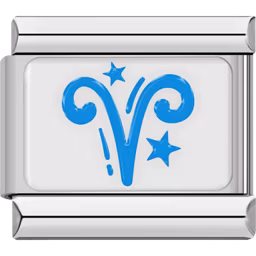 Aries Zodiac Charm Silver