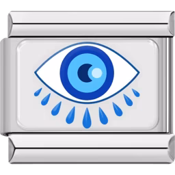 Blue Evil Eye Charm Silver