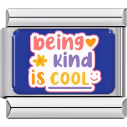 Being Kind Is Cool Charm Silver