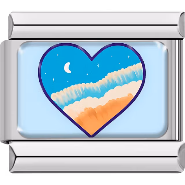 Beach Heart Charm