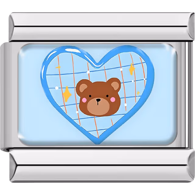 Bear Heart Charm