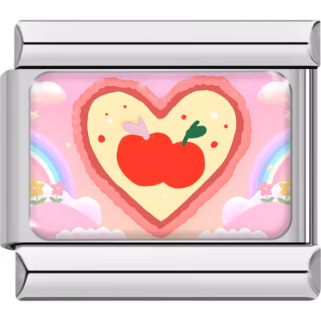 Apple Heart Charm