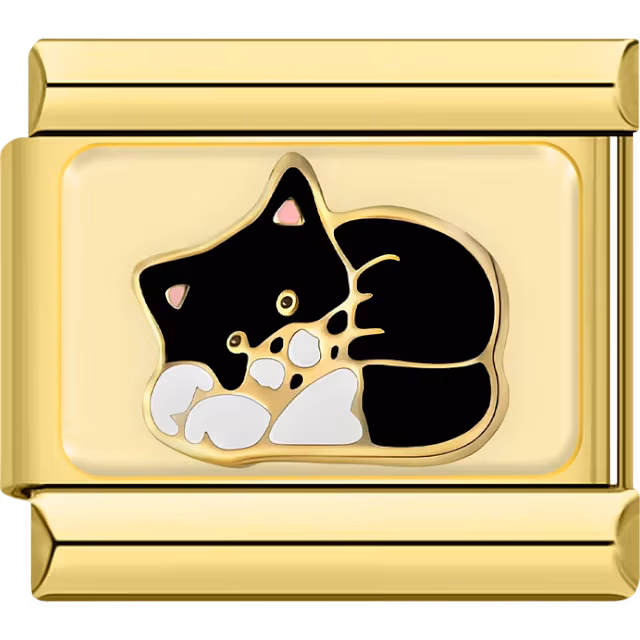 Black and White Cat Charm