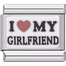 I Love My Girlfriend Charm Silver
